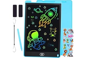KidsPark LCD Writing Tablet Kids Drawing Tablet, 12 Inch Colorful Doodle Scribbler Pad Light Drawing Board, Portable Handwriting Drawing Pad Learning Educational Toy for Kids Boys Girls Adults, Blue