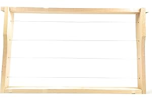 BIENEN SCHMIDT 10x DNM Rähmchen mit Hoffmann Seiten aus LINDENHOLZ fertig montiert waagerechte Drahtung, Europa- Qualität, mit Edelstahldraht und Messingösen 394 x 223 mm geleimt und getackert