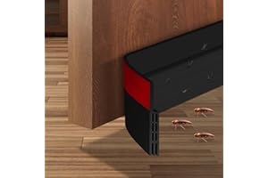 YINGERTOOL Uszczelka do drzwi pogodową, osłona przeciwwiatrowa 5 cm x 99 cm, czarna - izolacja garażu i okna