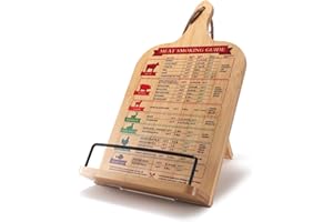 OPACELUUK Soporte para libros de cocina de madera con diseño de tabla de cortar ajustable para la cocina, decoración vintage, ideal como soporte para libros, montaje en pared y soporte para Pad y tablet