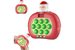 Hbaid Upgraded Pop It Fidget Toys, Pop It Elektronisches Spiel Quick Push Spiel mit Bildschirmanzeige, Bubble Sensory Squeeze Toys für Kinder (Weihnachtsmann)