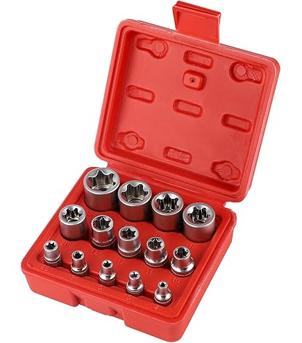 KS Tools Torx-Nuss-Set 31-teilig – 1/10,2 Cm (männlich/weiblich) Und 3/8 1/5,1 Cm, In Aufbewahrungsbox, Matt Verchromt