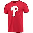 MLB Men's Imprint Match Team Color Primary Logo Word Mark T-Shirt, Philadelphia Phillies Red, L