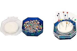 MERCERÍA SUANCES Alfileres de Costura con Cabeza de Color Largos 38 x 0.60mm, alfiler bolillos Cabeza Bola, alfileres de Cabeza de plástico de Colores. 100 uds.