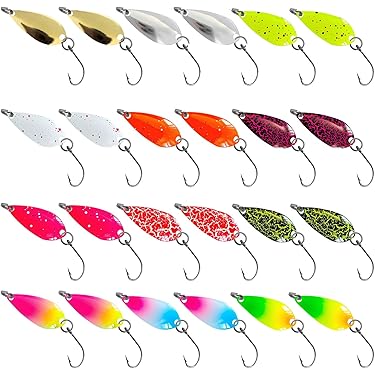 Lot De 11 Cuillères à Pêche Vintage - Tailles Et Couleurs Variées (Senseng)
