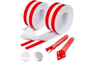 HonexCesng Joint Silicone Blanc Salle de Bain, Joint Salle de Baignoire, Ruban D'étanchéité, Anti-Moisissure et Imperméable, Ruban Adhésif pour Cuisine, Salle de Bain, Coin de Mur, Toilette