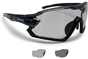 Bertoni Occhiali Ciclismo Running MTB Sci Padel Tennis Sport Polarizzati Fotocromatici MOD. Quasar