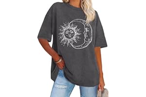 florynova Womens Tops Summer Oversized Tshirt Crewneck Short Sleeve Casual Blouse