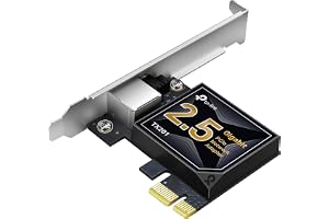 TP-Link 2.5 Gigabit PCIe-nätverksadapter TX201, stöder Windows 11/10/8.1/8/7, Windows Servers 2019/2016/2012 R2 och Linux, inklusive en CAT6A Ethernet-kabel