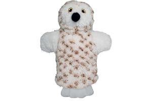 EcoBuddiez Hand Puppet - Owl from Deluxebase. Plush Puppets made from Recycled Plastic Bottles. Eco-Friendly Animal Toy for Pretend Play, Kids Gifts and Party Favours.