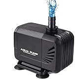 MVPower 3000L/H Wasserpumpe Tauchpumpe Amphibisch Teichpumpe Aquarienpumpe für Teich Brunnen Aquarium, mit Förderhöhe 2.8m un