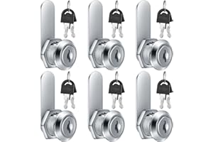 XIANGJUNLY 6 Pezzi Serratura a Camma Blocco Cassetta Postale, 16mm Serrature per Camper con Chiave, Serratura a Camma del Cassetto Armadio per Cassette delle Lettere Armadi (6)