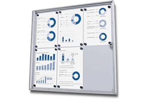 KAUFDEINSCHILD 6 x A4 (660 x 615mm) Schaukasten RIO Plakatschaukasten abschließbar Infokasten mit Acrylscheibe