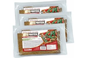 BEST DIET Bestdiet Keto Proteína – Masa para pizza – Suelo para la preparación de tu pizza – (paquete de 3 x 180 g)