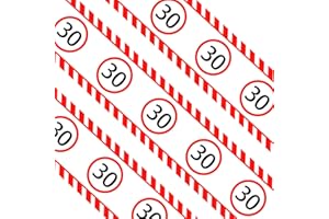 NANGUA Premium Absperrband Geburtstag, Einzigartige Verkehrsschild-Deko, 20m Länge, Ideal für Partydeko und Geschenke (Mann & Frau) (30)