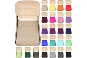 Baby-Joy Fußsack KAI XL 105cm FILZFREI | Lammwolle/Polyester Thermofußsack Buggy Kinderwagen Schlitten | SUPER-WASH & SUPER-THERM 08 Beige