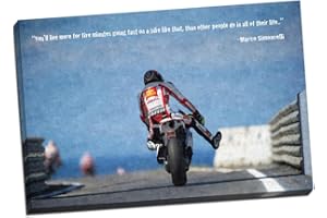 PANTHER PRINT Marco Simoncelli MOTO GP - Lienzo impreso para pared, tamaño grande, 76,2 x 50,8 cm