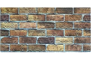 IZODEKOR Paneles imitacion ladrillo-Revestimiento de paredes, paneles de poliestireno para salón,cocina,dormitorio y Teras, paneles decorativos 3d para uso interiores y exterior|Sombra del desierto