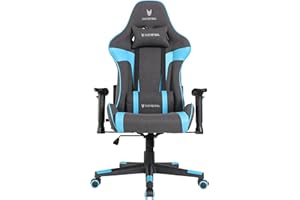 Oversteel - ULTIMET Silla Gaming Profesional Tela Transpirable, Reposabrazos 2D, Ajustable en Altura, Respaldo Reclinable 180º, Pistón Gas Clase 3, Hasta 120Kg, Color Negro/Azul