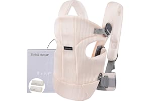 Bebamour porte-bébé avant et arrière porte-bébé avec 2 bavoirs épaules,Beige