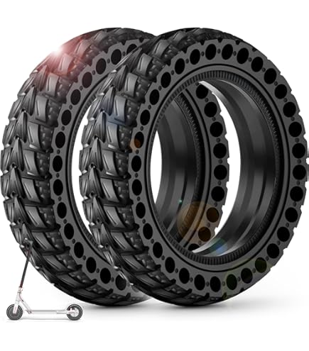 Pneumatico Solido 10x2.125 Per Monopattini Elettrici | Gomma Piena Antiforatura | Struttura A Nido D'Ape - Foto 4