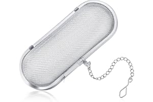 AAED gewürzsieb,teesieb Edelstahl,Tea Strainer,gemüsesieb,1 Stück, robust und langlebig, einfache Teezubereitung, geeignet für die Gastronomie oder den Heimgebrauch