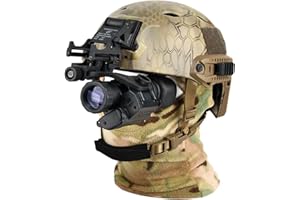 ANIUXIAOGE Monocular Night Vision Scope Military Grade Digital Night Vision Goggle PVS-14 Device Head-Mounted IR Night Vision Telescope for Hunting, Clear,White,Black
