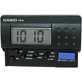 Casio PQ-10-1R Table Clock, Black, Standard