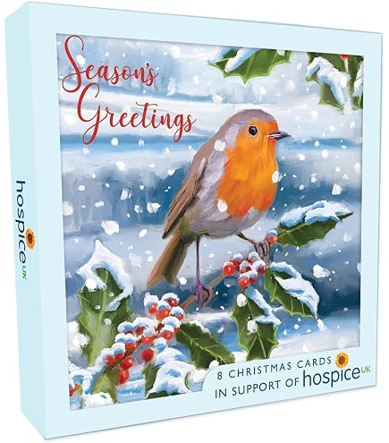 Pack of 12 Season's Greetings Cards & Envelopes. 3 Designs. Full
