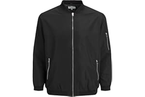 JACK & JONES Mens Rush Bomber Jacket Plus Size