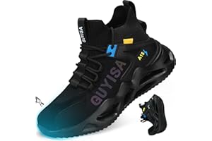 LAoutun Safety Trainers Men Womens Breathable Steel Toe Cap Trainers Safety Shoes Mens Safety Boots Work Trainers Lightweight Work Boots Construction Industrial Steel Toe Cap Boots