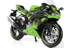 Risopen 1:12 Modello compatibile per Kawasaki Ninja ZX-6R in Metallo Diecast - Moto Giocattolo Mini - Regalo (Verde)