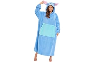 Xinlong Felpe con Cappuccio Unisex Lungo Taglie Forti Blanket Hoodie Felpone con Maniche Indossabile per Divano TV Casa