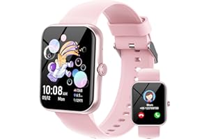 Ucani Fitness Tracker Montre Connectée Enfant, Smartwatch pour Garçon Fille 100+ Modes Sport Réveil Pedometer Moniteur Sommei, Jeux, 1,83" HD Smart Watch Intelligente pour Ados 5-16 Ans Cadeau, Rose