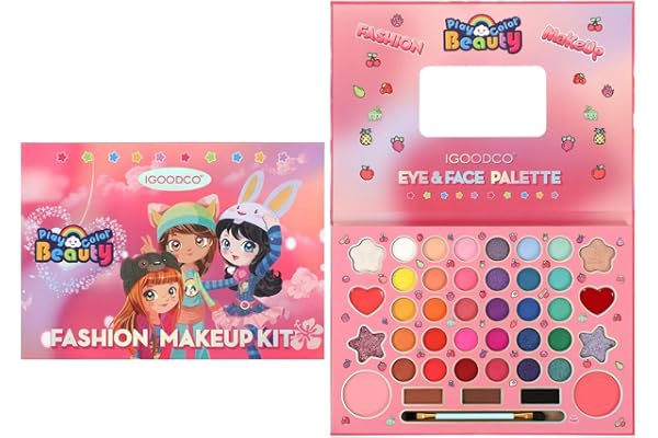 Ensemble de Maquillage pour Filles,Coffret Maquillage Enfant, Non Toxiques, Performance scénique, Halloween, fête,Noël Anniversaire Jouet (41 Couleurs)