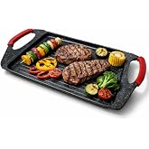 NAMAI - Induction Grill Iron 45.5 cm x 27 cm, Non-Stick Coating, Die-Cast Aluminum, Dishwasher Safe, Induction Pan (Iron 45.5