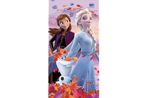 BERONAGE Disney Badetuch Frozen die Eiskönigin - Dreamteam - Strandtuch 75 x 150 cm 100% Baumwolle Strandlaken Badelaken Handtuch Saunatuch Olaf Kristoff Sven Arendelle passend zur Bettwäsche