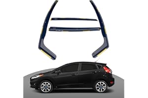 Haibak Wind Deflectors Set Compatible with Ford Fiesta MK7 2008-2017 5 Doors Hatchback 4pc Tinted in Channel Fitment