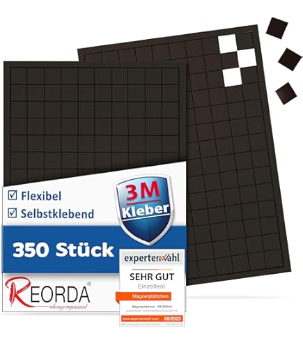 Magna-C® 3 Stück Selbstklebende Magnetfolien in DIN A4 | Magnetische