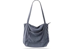 Funtlend Damen Cord Tasche Groß Umhängetasche Tasche aus Cord Shopper Schultertasche Damen Cord Crossbody Tasche Kord Tasche Damen mit Elastizität für Arbeit Büro Einkaufen Schule-40 * 40 * 23cm