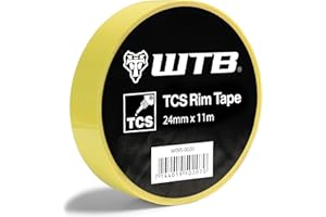 WTB TCS Tubeless Rim Tape - 24 mm x 11 m Roll for 5 Wheels | Durable Rim Tape for MTB, Road, Gravel Rims with 19 mm Inner Width | Airtight Tubeless Tape