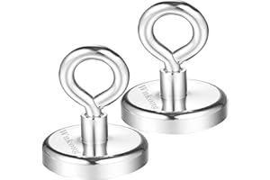 Wukong 2PCS Magnete Potente, Super Fishing Calamita 80kg Magnete da Pesca 48mm Calamite Potenti per Scienza Industria Pesca e Salvataggio