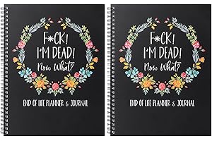 BAFEIL 2 Pack I'm Dead Now What Planner UK, End of Life Planners, Fxxk I'M Dead Now What Book Guided, Last Wishes, Funeral Business Planner Notebook Death Book Organiser