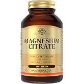 Solgar Magnesium Citrate 200 mg High Absorption | 120 Tablets | Supports Muscle Function &middot; Helps Reduce Fatigue &middot; Vegan &amp; No