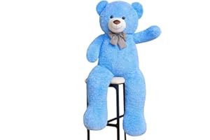 Sausudols Orsacchiotto Gigante Orso di Peluche XXxL Orsacchiotto di Peluche 140cm Regalo per Compleanno Natale e San Valentino Blu