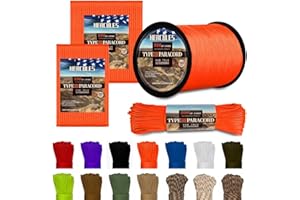 HERCULES 550 Paracord 4mm Type III 7 Strands Parachute Cord 15m / 30m / 75m / 300m Utility Rope for Crafting, DIY, Camping, Survival, Outdoor