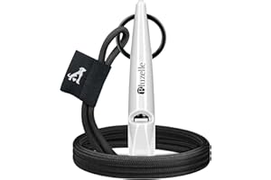 bluzelle Recall 5800 Profi Hundepfeife mit Band für Hundetraining, Pfeife aus BPA-freiem Kunststoff, Einstellbares Umhängeband aus Polyester, Genormte Frequenz 5800Hz, Hund Rückruf, Farbe:Weiß
