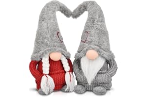 ‎EKARSEN EKARSEN Handgemachte Paar Wichtel GNOME Hausdeko Zwerg Puppen für Valentinstag Weihnachten Neujahr Ostern und Kinder Spielzeug