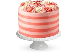 PATISSERIE VALERIE Pink Candy Stripe Gateau 6" (14 portions)