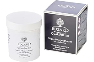 ‎EDZARD EDZARD QualiPolish® Silber Pflegeschaum (200 g) Reiniger für Schmuck, Münzen & Besteck aus Messing, Silber & Gold - Putzmittel, Politur zur Pflege - Silberbad für Schmuck polish, Anlaufschutz